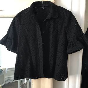 Madewell eyelet top